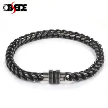 Уникальный пшеничный мужской браслет из нержавеющей стали, винтажные магнитные застежки, браслет-цепочка, новые модные ювелирные изделия, вечерние подарки, дропшиппинг