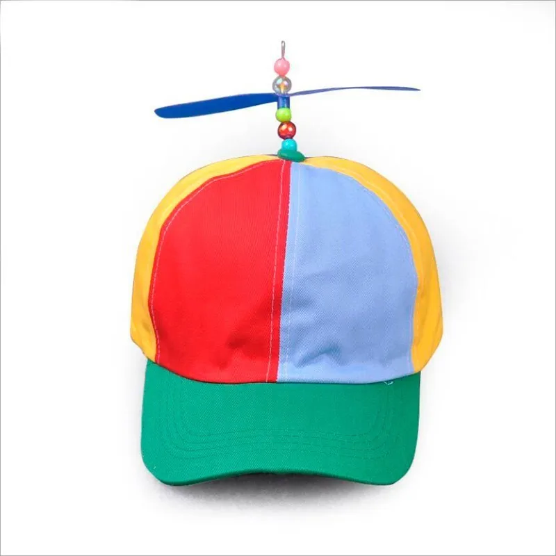 2019 Adult Helicopter - AliExpress Caps Baseball Baseball Girls Bamboo Cap Propeller Patchwork Caps Boys Dad Hat - Dragonfly Colorful Hat Children Snapback