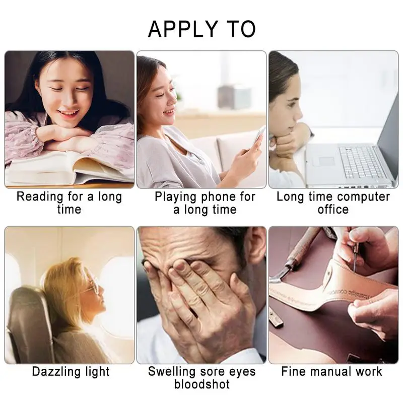 Eye Mask Gel Cold Pack Under Eyes Puffy Dark Circles Therapeutic Heat Compress with Cover for 5