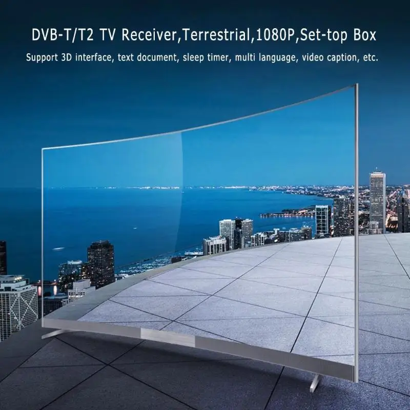 Vanpower мини ТВ коробка DVB T/T2 приемник 3D цифрового видео наземного HD 1080 P 32 MB H.264