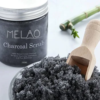 

250g Bamboo Charcoal Exfoliating Body Scrub Salt Face Scrub Dead Skin Remover Whitening Moist Deep Cleasing Body Skin Care Scrub