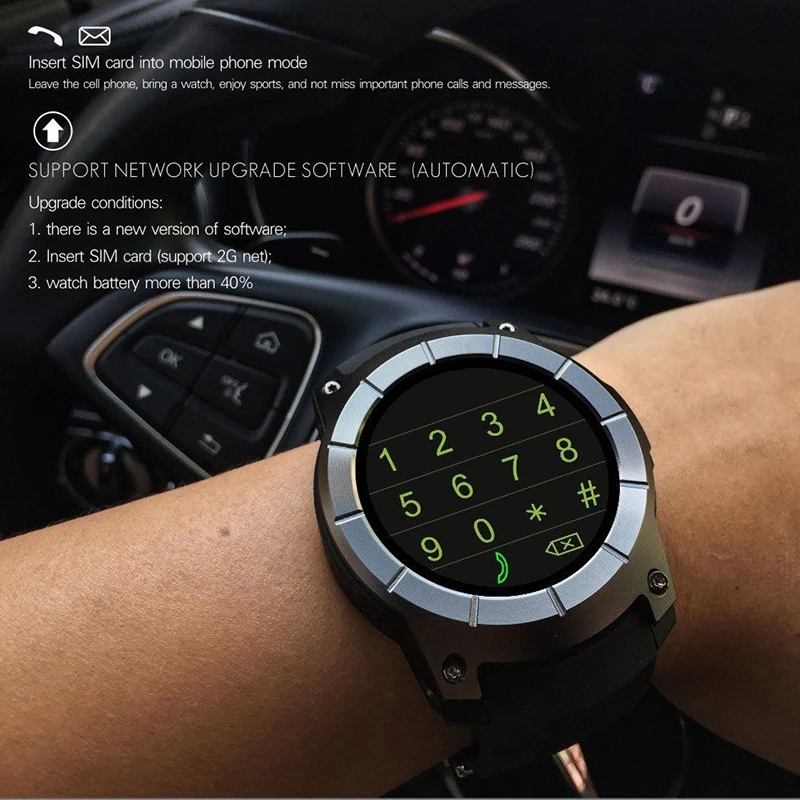 

For Android IOS Phones S958 Smart Watch Sports Waterproof Heart Rate Monitor GPS 2G SIM Card Communication Fashion Smart Watch