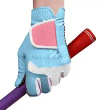 Женские перчатки для гольфа, удобные дышащие женские перчатки для гольфа, женские перчатки для гольфа с правой рукой, резиновые перчатки для гольфа, подходят для любой погоды, перчатки для гольфа