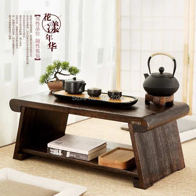 New Multi Folding Wooden Japanese Tea Table Coffee Folding Table For Living Room Furniture Low Modern Minimalist Compact Tatami