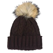 HTHL-женская шапка мягкая Шерстяная кепка зимний теплый свитер шапка(кофе