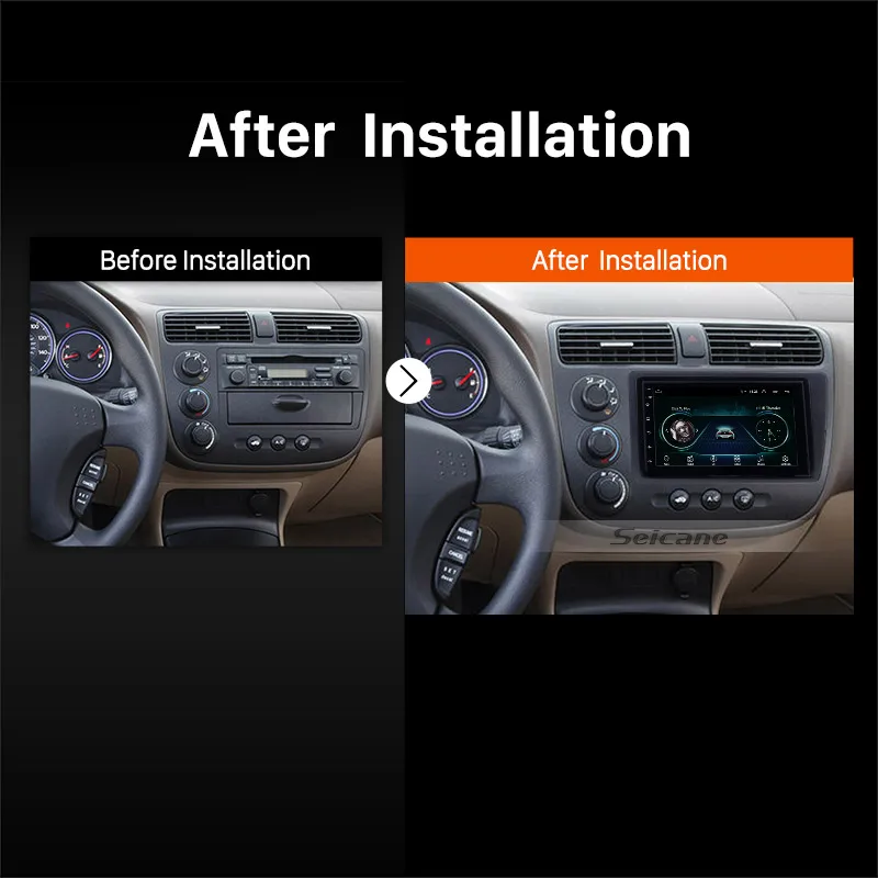 Seicane Android 8 1 автомобильный радиоприемник для 2001 2005 Honda Civic левый руль GPS навигация