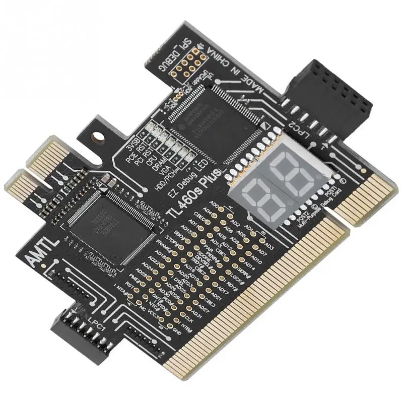 

Motherboard PCI / PCIE / Mini PCIE / LPC PC Analyzer Diagnostic Card For Laptop Desktop Black