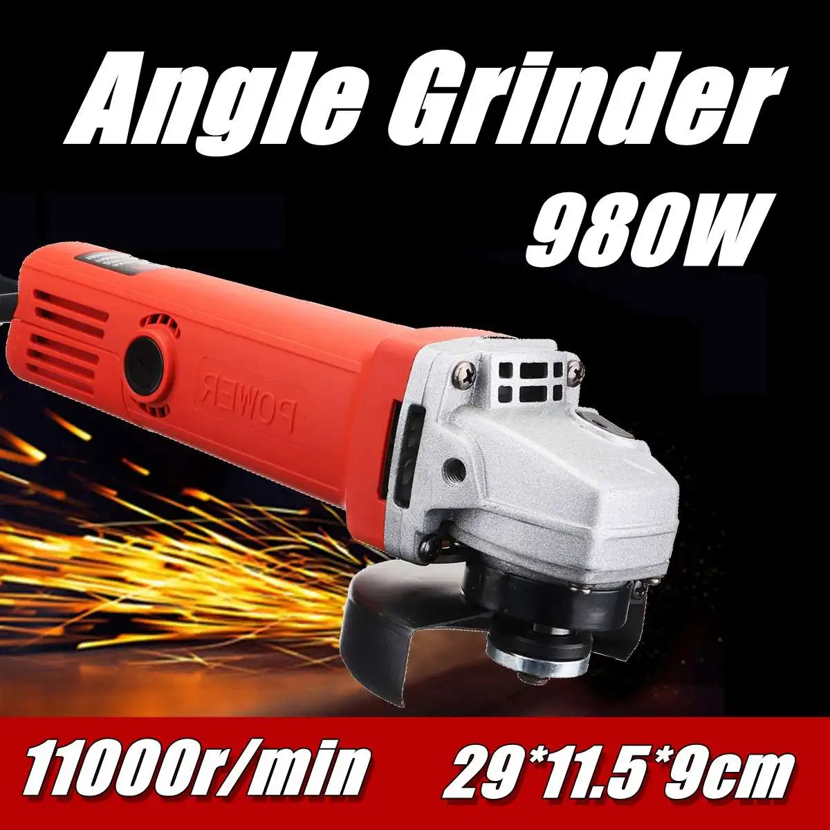 

220V/50Hz 980W 11000r/min Protable Electric Angle Grinder Muti-Function Cutting Polishing Tools Hand Grinding