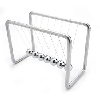 

1pcs 7 Balls Newtons Cradle Balance Balls Science Psychology Puzzle Desk Fun Gadget With Stainless Steel Frame And Metal String