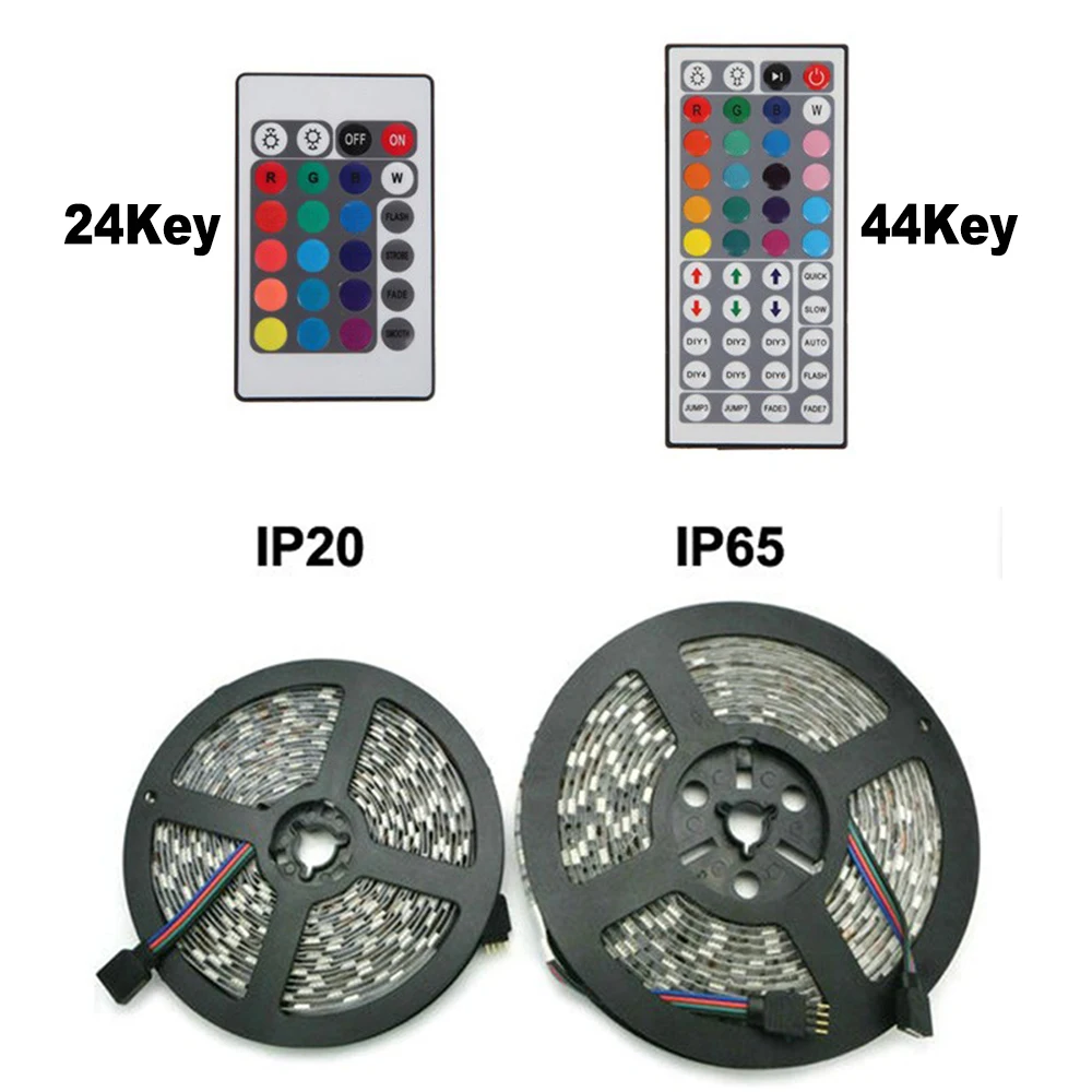 1 комплект 5 м IP65/IP20 Водонепроницаемый High end SMD5050 60 светодиодный/M RGB DC12V 5A