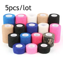 Cshesive 5pcs Auto-adesivo Curativo Esportes Kit de Primeiros Socorros Gaze Corpo Vet Medical Fita Proteção de Segurança 2.5/5/7.5/10/15 centímetros