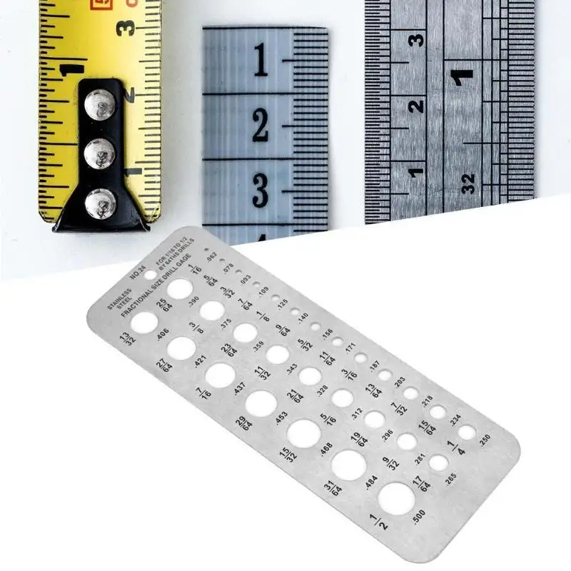 

29 sizes Mini Bolt Wire Measuring Accurate Stainless Steel Drill Gauge Bolt Wire Diameter Size Bit Gauge Drill Bits