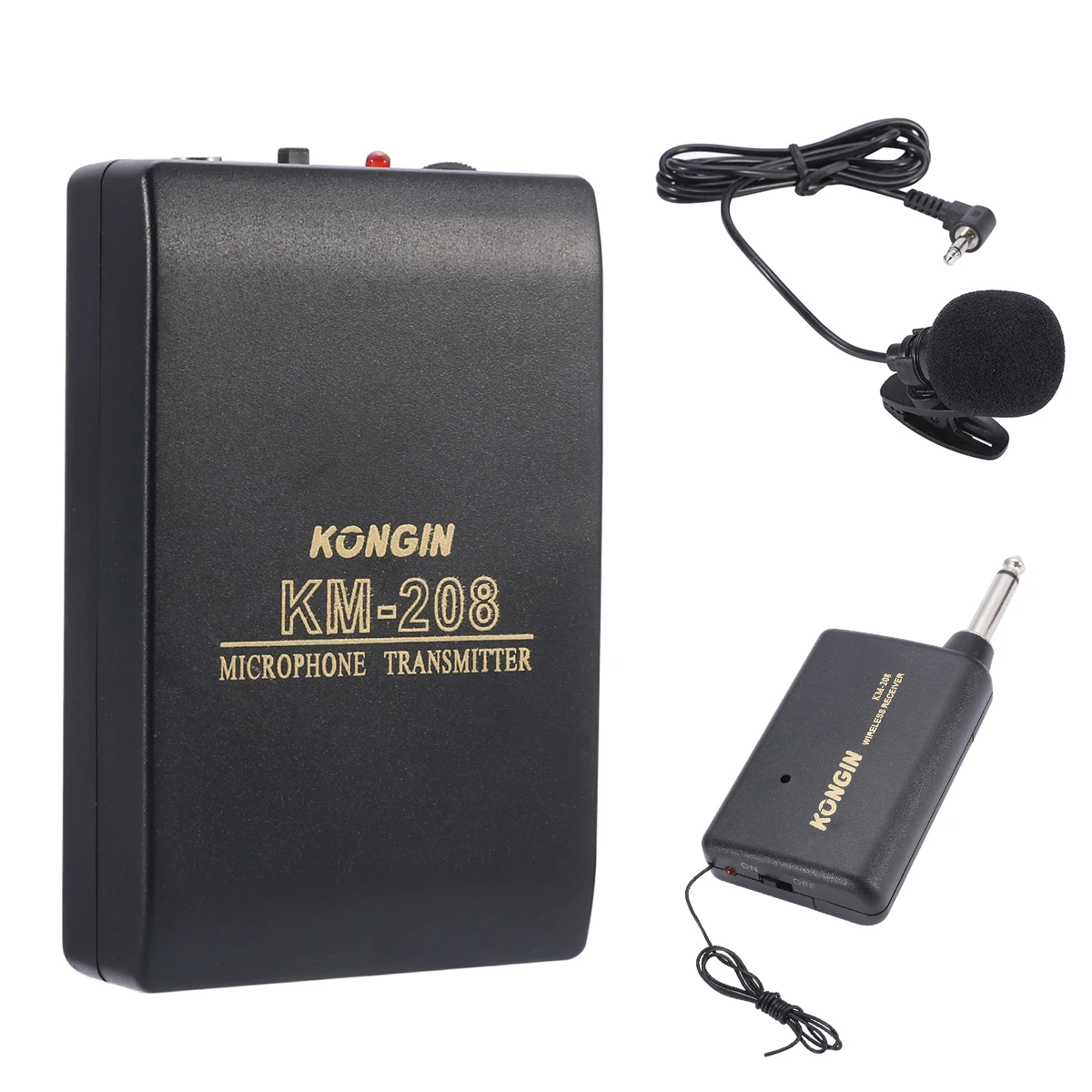 

New Wireless FM Microphone System Voice Amplifier Portable Lapel Clip On Wireless FM Transmitter Receiver