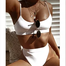 Обычное бикини набор Пуш-ап Мягкий купальник с низкой посадкой синий для женщин Бандаж купальный костюм, купальник для купания