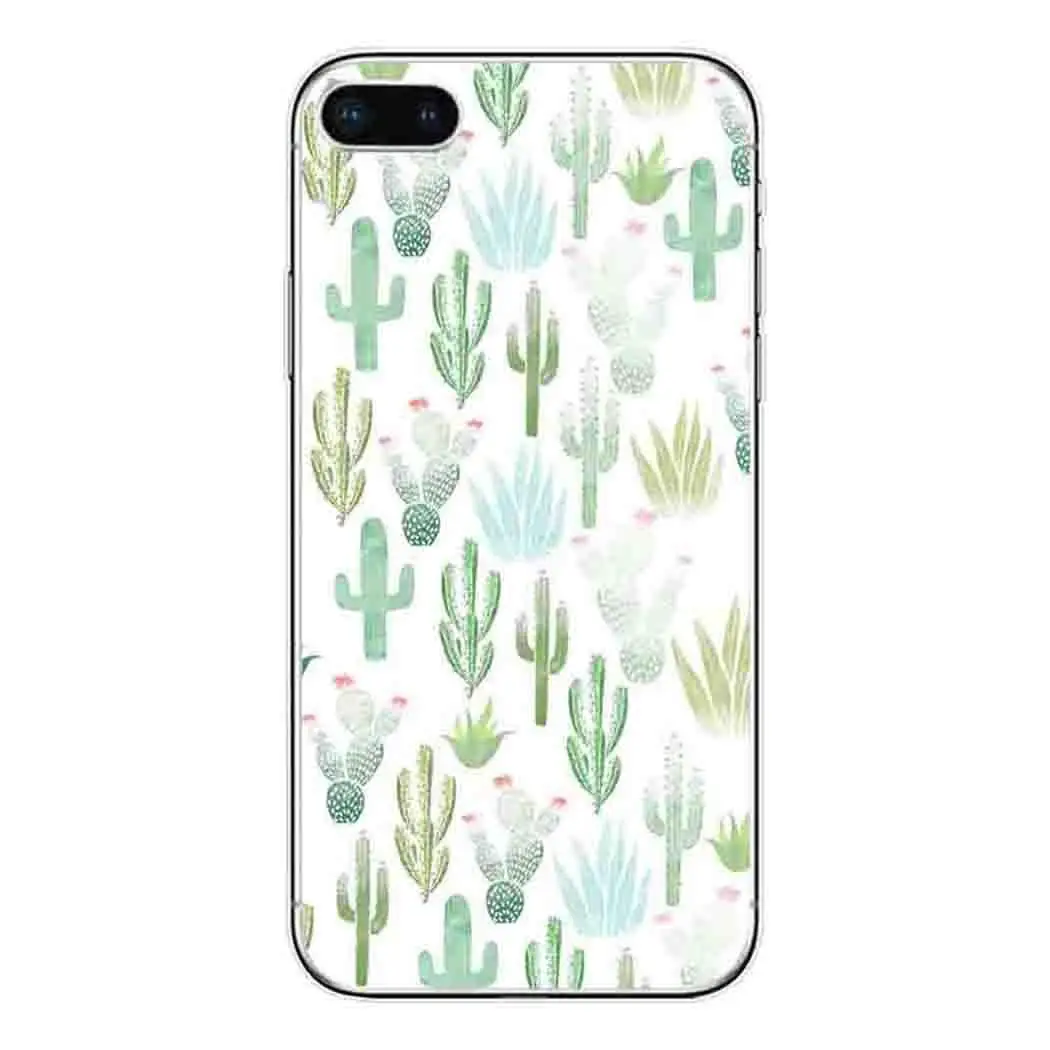 

Cactus Leaves Anti As For Patterned X Leaves Shockproof Fashion Soft Picture Phone iPhone Scratch Cases 8 8Plus Mobile