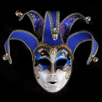 

High-end Hand-Painted Creative New Crack Retro Mask Adult Performance Bell Mask Cosplay Party Christmas Anonymous Masks