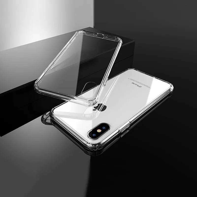 Новый стиль прозрачная задняя крышка из закаленного стекла для iPhone XR Xs Max i6 i7 i8 Plus