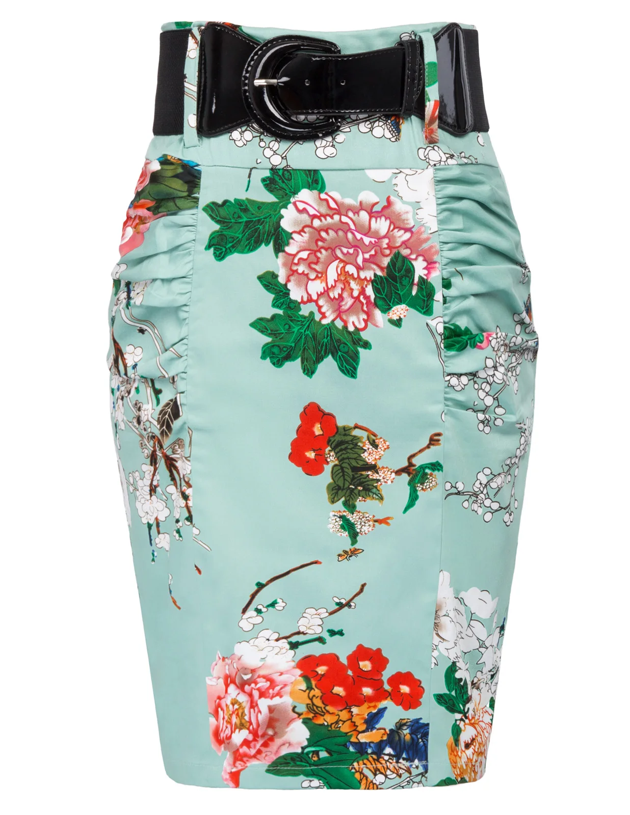 

Womens High Waisted Printed Jersey Summer Bodycon Tube Stretch Pencil Mini Skirt
