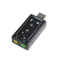 USB приемник адаптер 7,1 канальный динамический звук Внешняя USB звуковая карта вход микрофон USB Звуковая карта адаптер