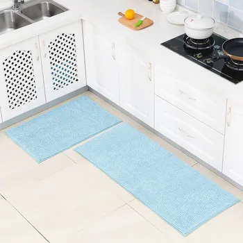 

Super Absorbent Rugs for Bathroom Kitchen Non Slip Bath Mat Chenille Toilet Bath Carpet Living Room Door Mat Floor Rugs