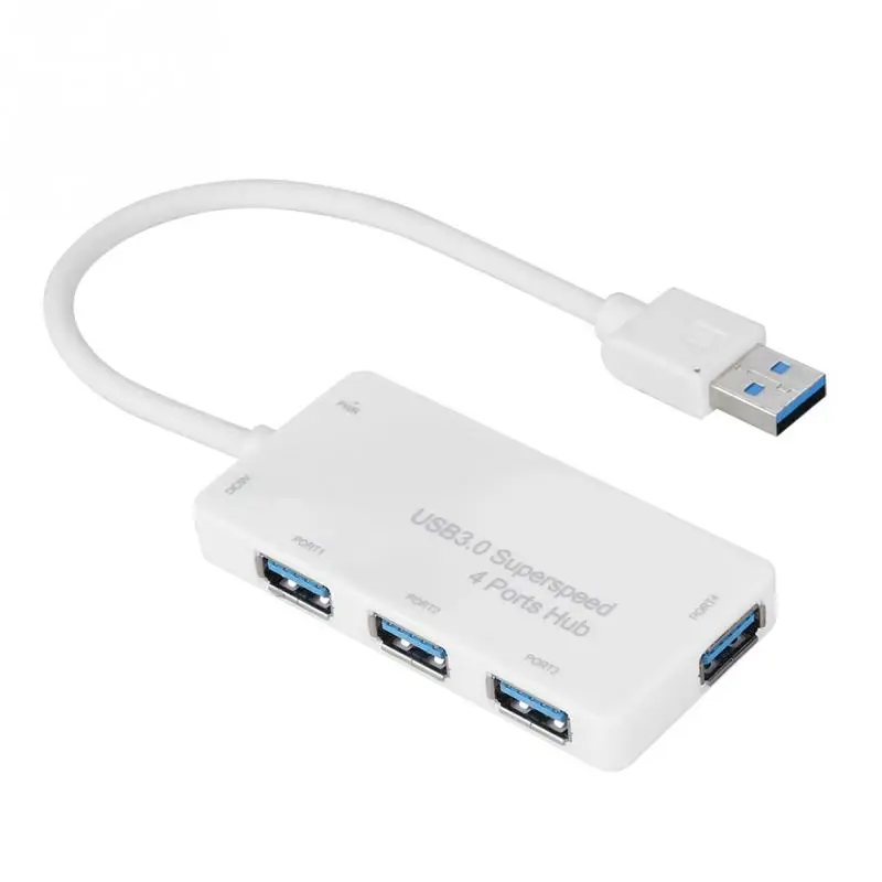 

Portable 4-Por t With USB3.0 Super Speed Good compatibility Charging Hub Adapter USB Splitter High Speed 5Gbps
