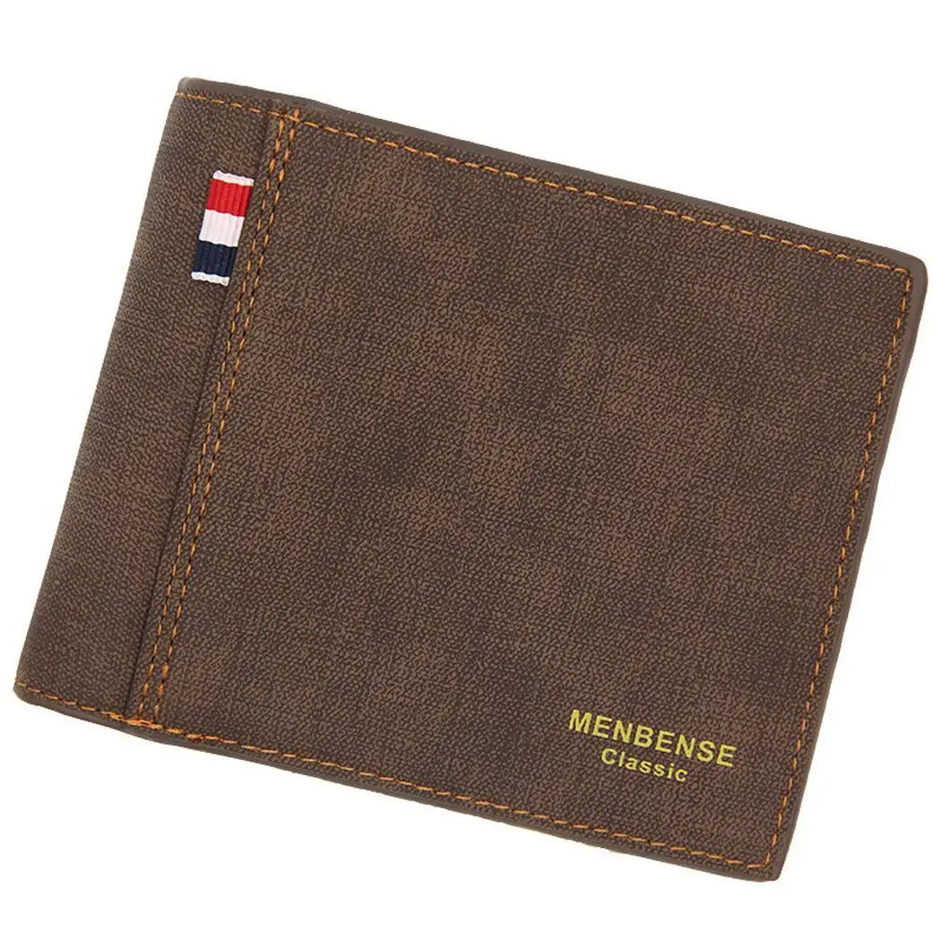 

Multi-function Solid Fashion Wallet Men Short 5cm Polyester 7inch Frosted Casual Square Tri-fold No 4 7x3 12x9