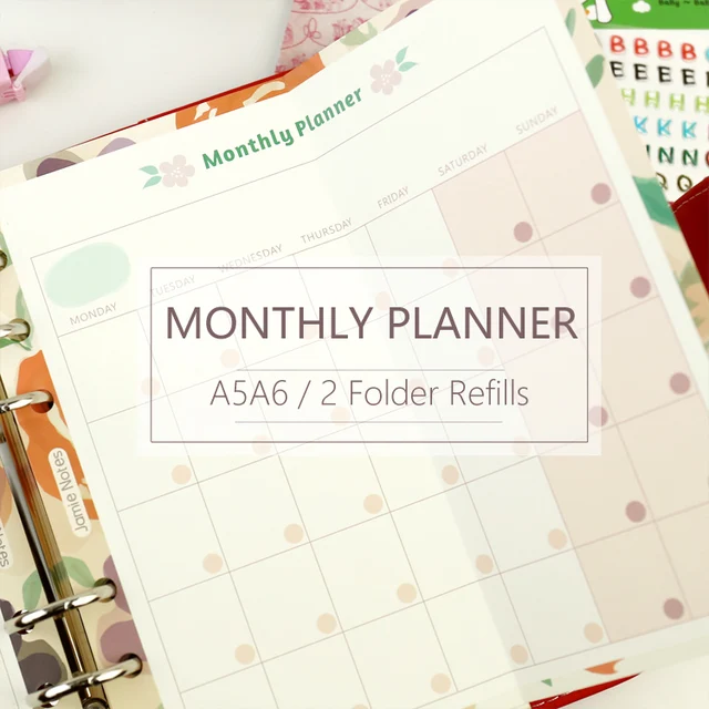 Upgrade your planner with MyPretties Floral Monthly Planner Refill Papers