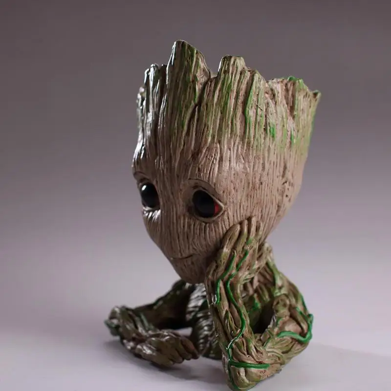 New Baby Groot Flower Pots Planter Action Figures Toy Tree Man Cute Model Toy Pen Flower Pot Home Decoration Gifts