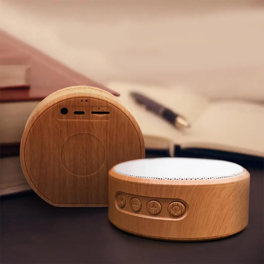 Деревянный зернистый беспроводной Bluetooth динамик Портативный минирепродуктор