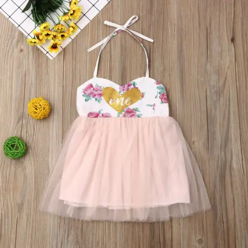 2019 Toddler Tutu Dress Baby Girl Princess Wedding Party Prom Birthday Sleeveless Summer Children Dresses 0-12M | Детская одежда и