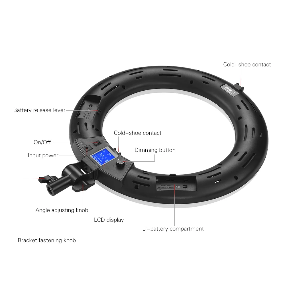 Viltrox VL-600T 3300 K-5600 K 45 W двухцветный светодиодный кольцевой видео свет заполняющий свет пульт дистанционного управления для студийной наружной съемки видео в режиме реального времени