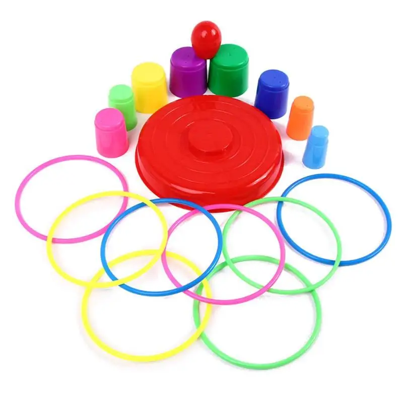 

Kids Throwing Rings Set Outdoor Sports Circle Ferrule Stacked Layers Game Parent-Child Interactive Family Party Educational Toys