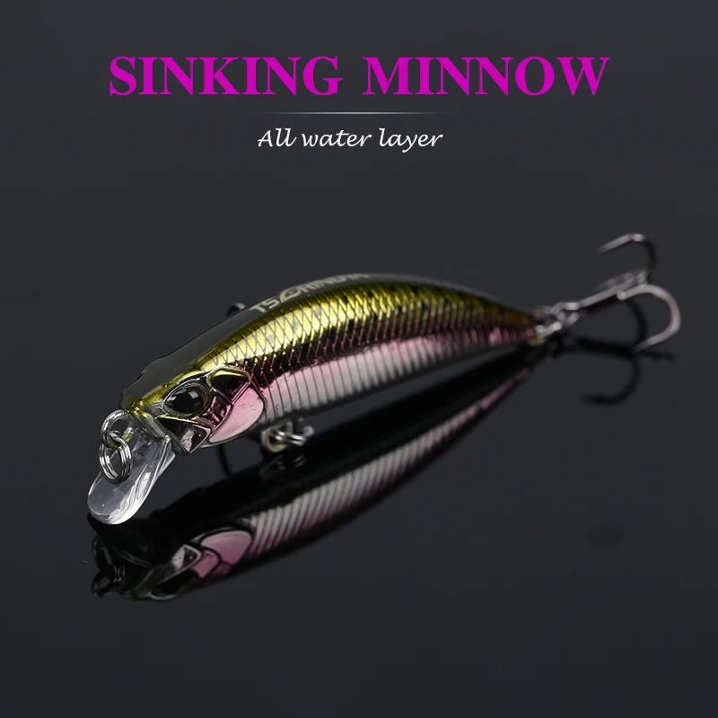 TSURINOYA DW63 тонущие приманки Minnow Набор 50 мм 5 г 4 шт. мини Гольян жесткие рыболовные плавающие приманки Искусственные воблеры кренкбейт Peche Leurre