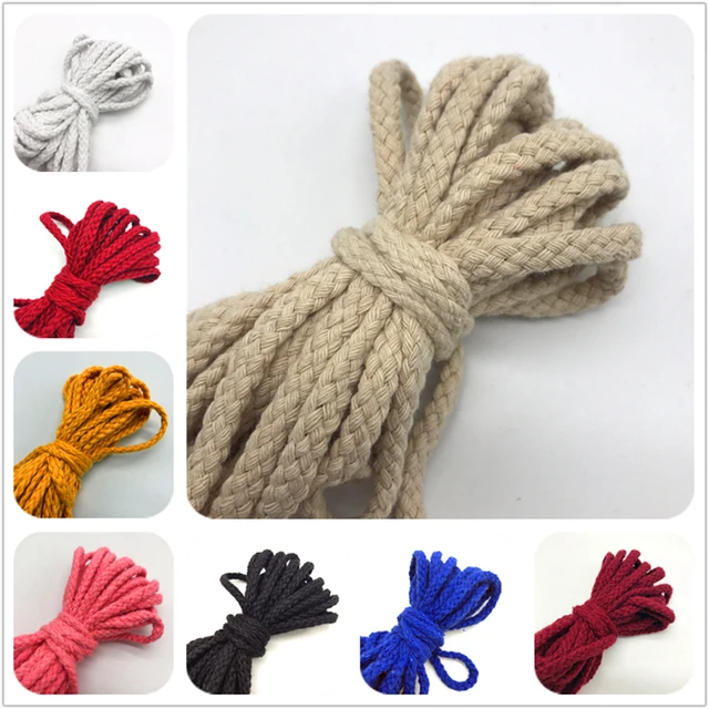 Pypi Twine100% Cotton 6mm Braided Cord For Diy Crafts & Home Decor