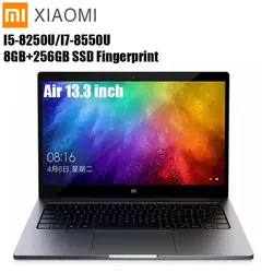 Xiaomi mi тетрадь Air 13,3 оконные рамы 10 Intel Core I5/I7 4 ядра 8 ГБ + 256 SSD отпечатков пальцев Двойной Wi Fi Ultrabook Ga mi ng ноутбука