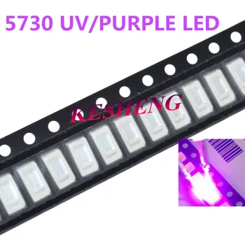 

5630/5730 SMD/SMT UV/purple Light chip lamps 395-400nm LED crystal Clear beads LED GOOD quality 3000PCS