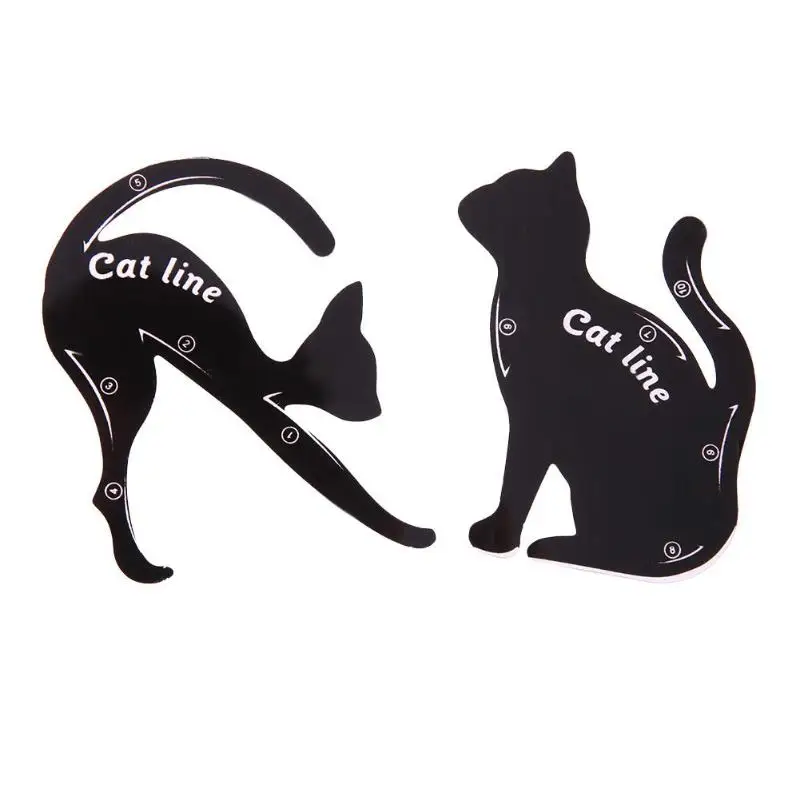 Трафареты Beauty формы для бровей 2 шт./лот женщины Cat Line Pro Макияж глаз инструмент