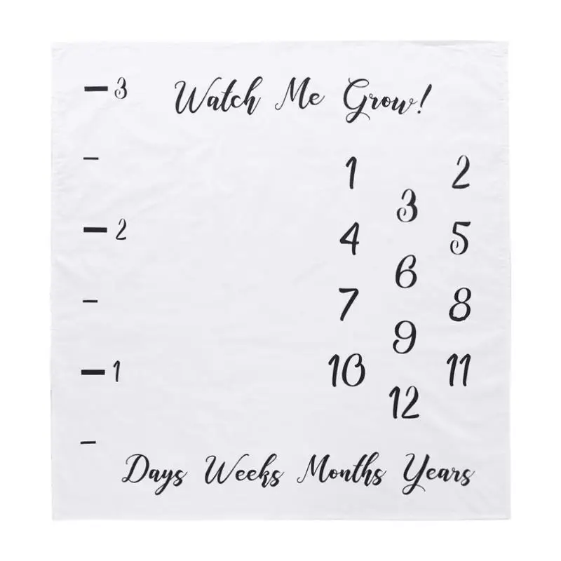

Newborn Letter Print Background Blankets Baby Milestone Blanket Photo Prop