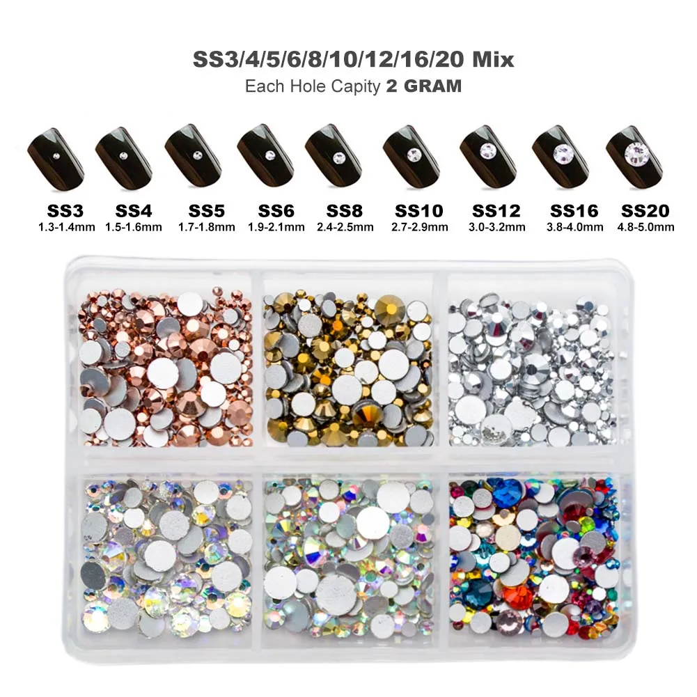 SS3-SS20 مزيج الكريستال AB الراين لالمسامير الزجاج 3D مسمار الفن زينة عودة شقة سحر مسمار الأحجار اكسسوارات MJZ1006 SS3-SS20 مزيج الكريستال AB الراين لالمسامير الزجاج 3D مسمار الفن زينة عودة شقة سحر مسمار الأحجار اكسسوارات MJZ1006