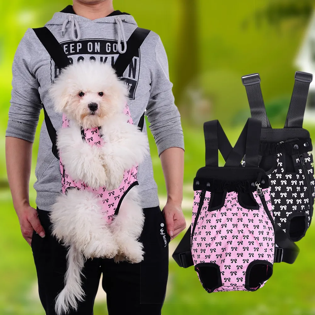 Новая мода Собака Кошка Собака Щенок переноска Передняя переноска открытый рюкзак сумка с милым бантом узор Pet поддержка для продажи
