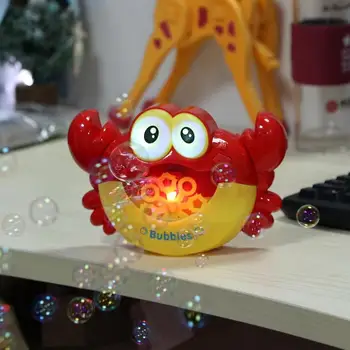 

Electric Crab Frog Bubble Machine Bathroom Bathtub Bubble Maker Light Music Baby Kids Bath Toys for Children's Day Birthday Gift