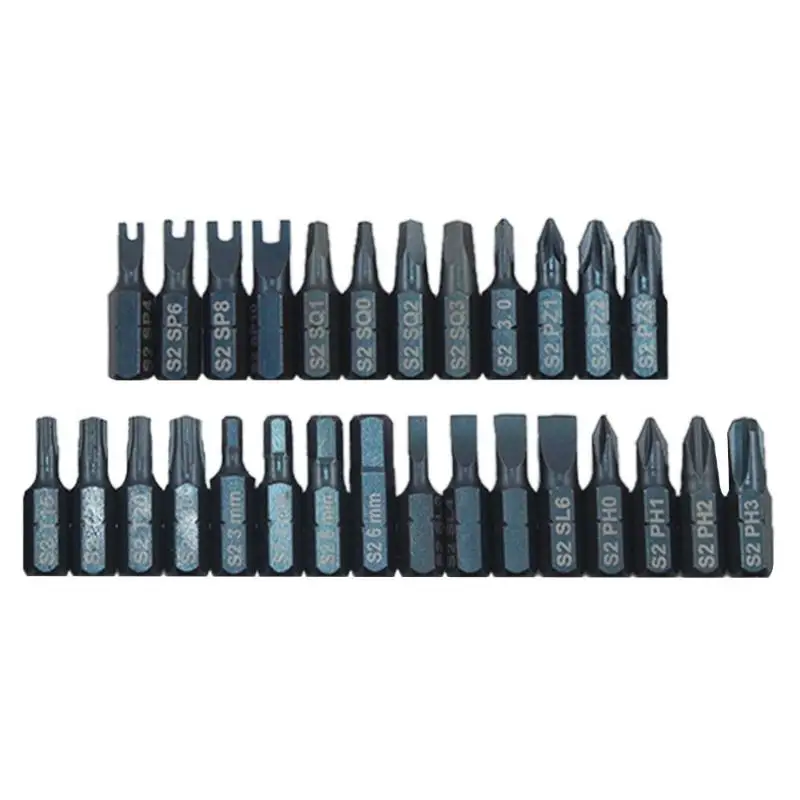 

28pcs Multifunction 25mm Screwdriver Bit Set S2 Alloy Steel Screws Bits replace Screwdriver Adapter