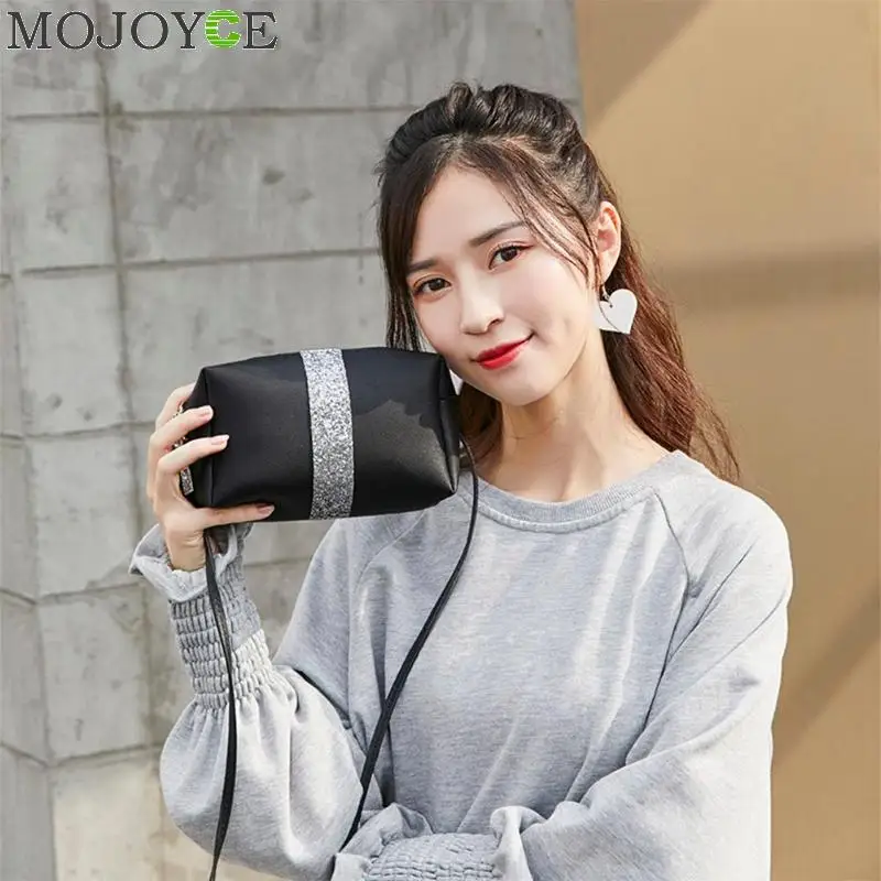 صغيرة الكتف الترتر حقيبة ساع للنساء الإناث صغيرة محفظة الفتيات بو الجلود Crossbody حقيبة حقيبة حقيبة حفلات Bolsas جديد