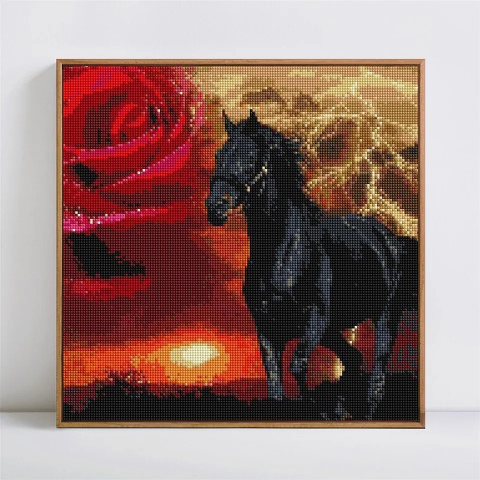 ACEDSGN DIY 5D Diamond Painting Kits for Adults Full Round Drills Diamond Arts Gems Embroidery Cross-stitch Arts Craft Snow Horses 30x40CM ACEDSGN DIY 5D Diamond Painting Kits for Adults Full Round Drills Diamond Arts Gems Embroidery Cross-stitch Arts Craft Snow Horses 30x40CM