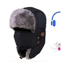 Зимняя шапка, шапка, шапки, ушанки, меховая шапка s, снежная шапка, Bluetooth, теплая шапка DE