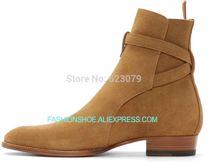 

Big Size euro 38-46 Men's Ankle Boots Suede leather Fashion Hot Leisure Western Boots Biker Shoes