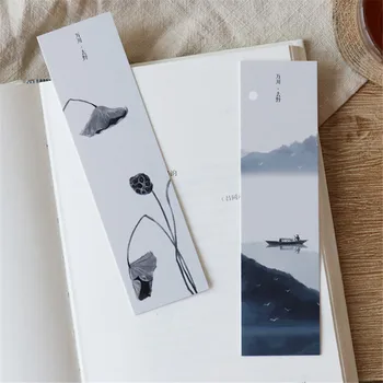 

30pcs Chinese Painting Reading Book Office w42 Index Cards Office Kids Lovely Creative For Student Book Page Holder Bookmark