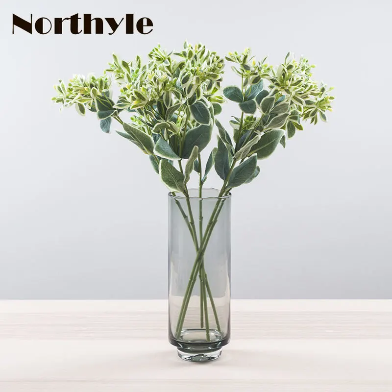 Northyle искусственный Euphorbia Marginata зелени-18," Длина поддельные травы Home Decor Искусственные растения Настенный декор РП