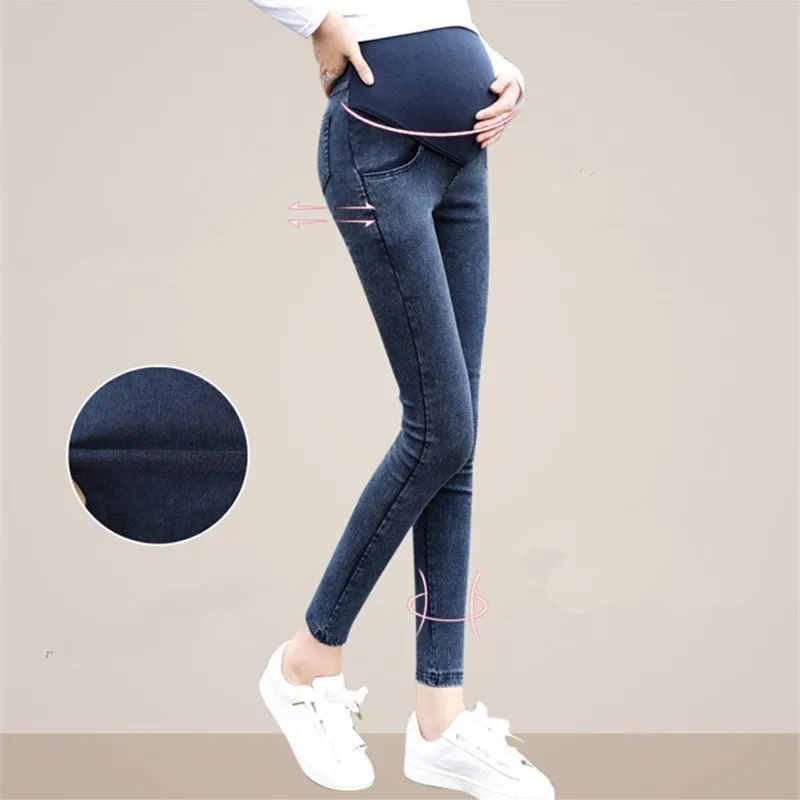 Брюки для беременных; поддерживающие брюшные Брюки для беременных; эластичные ковбойские брюки; Одежда для беременных; женские джинсы больших размеров