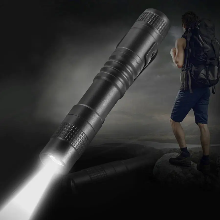 

Rechargeable Mini LED Flashlight Battery-Powered Handheld Pen Light Pocket Torch Oudoor Hunting flashlight for bicycle